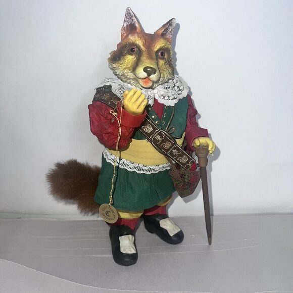 Sir Red Fox Resin 1991 Folkraft Possible Dreams Figurine - Picture 6 of 11